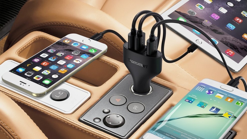 Tronsmart 4-Port Quick Charge 2.0 Car Charger, $8 with code 4USBCHAR